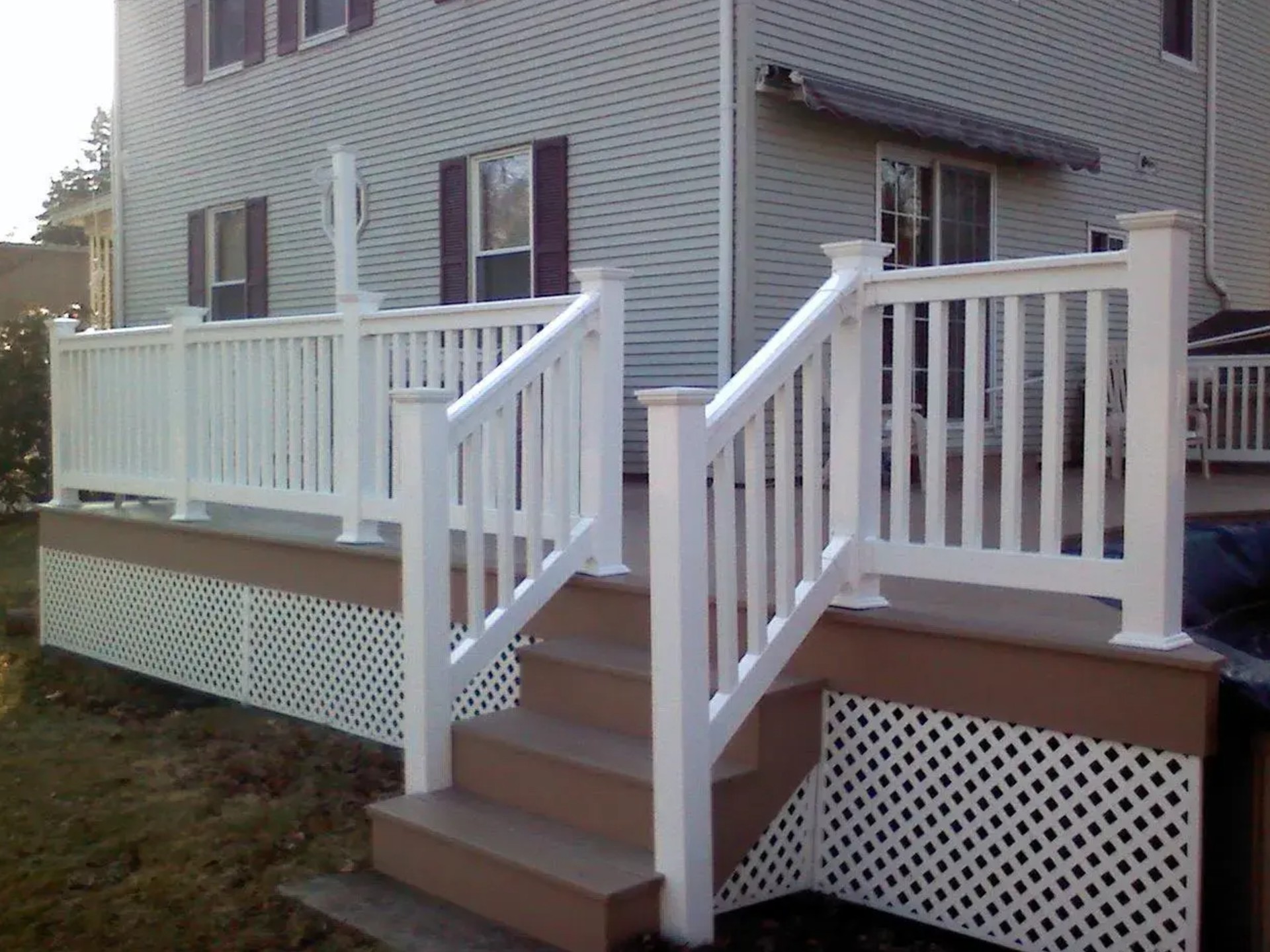 VINYL DECK RAILINGS fence installation in ma