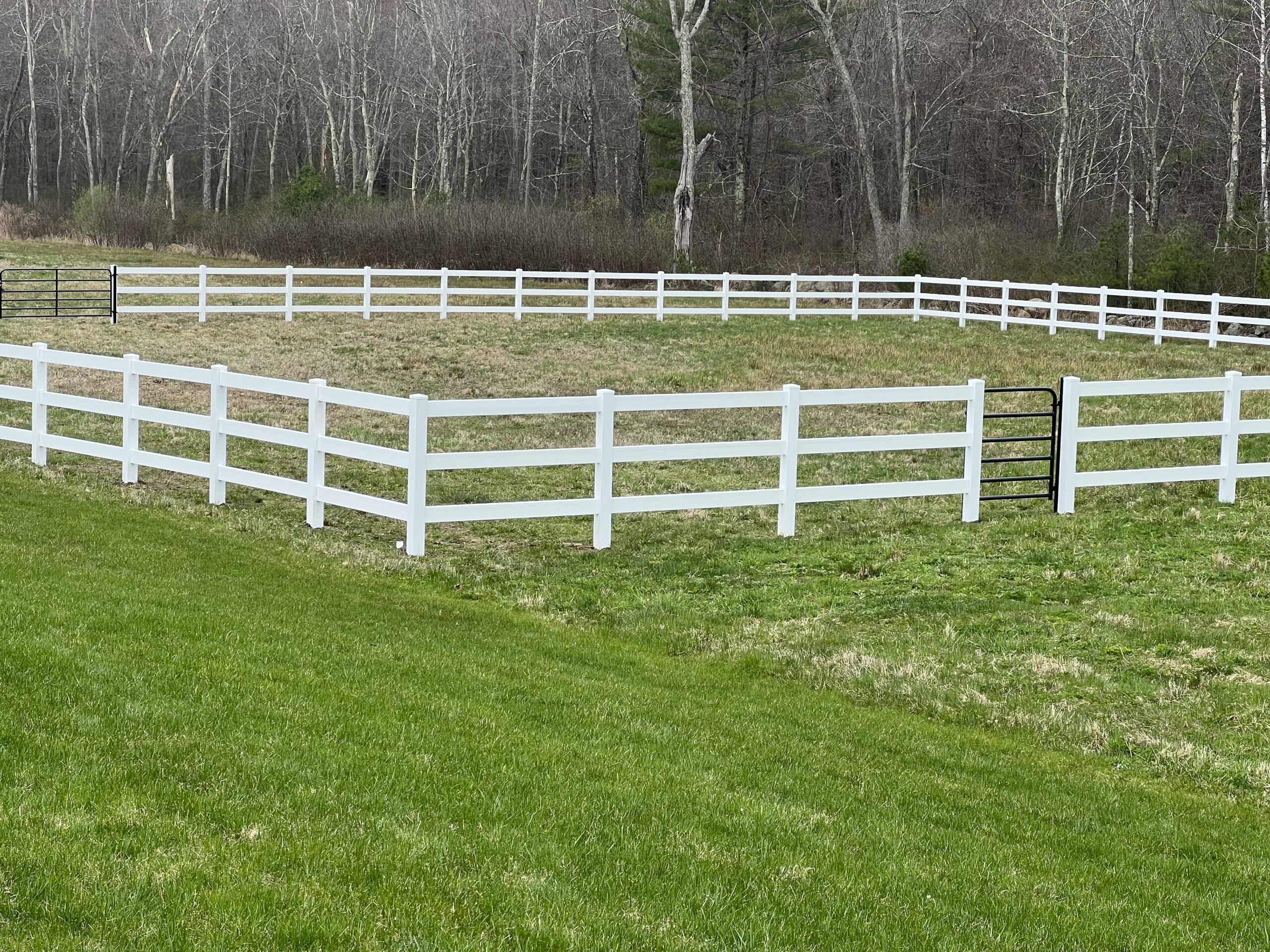 2-Rail Ranch-Style Fence Installation in MA