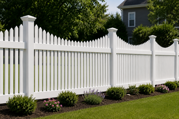 Scalloped Concord Vinyl Fence