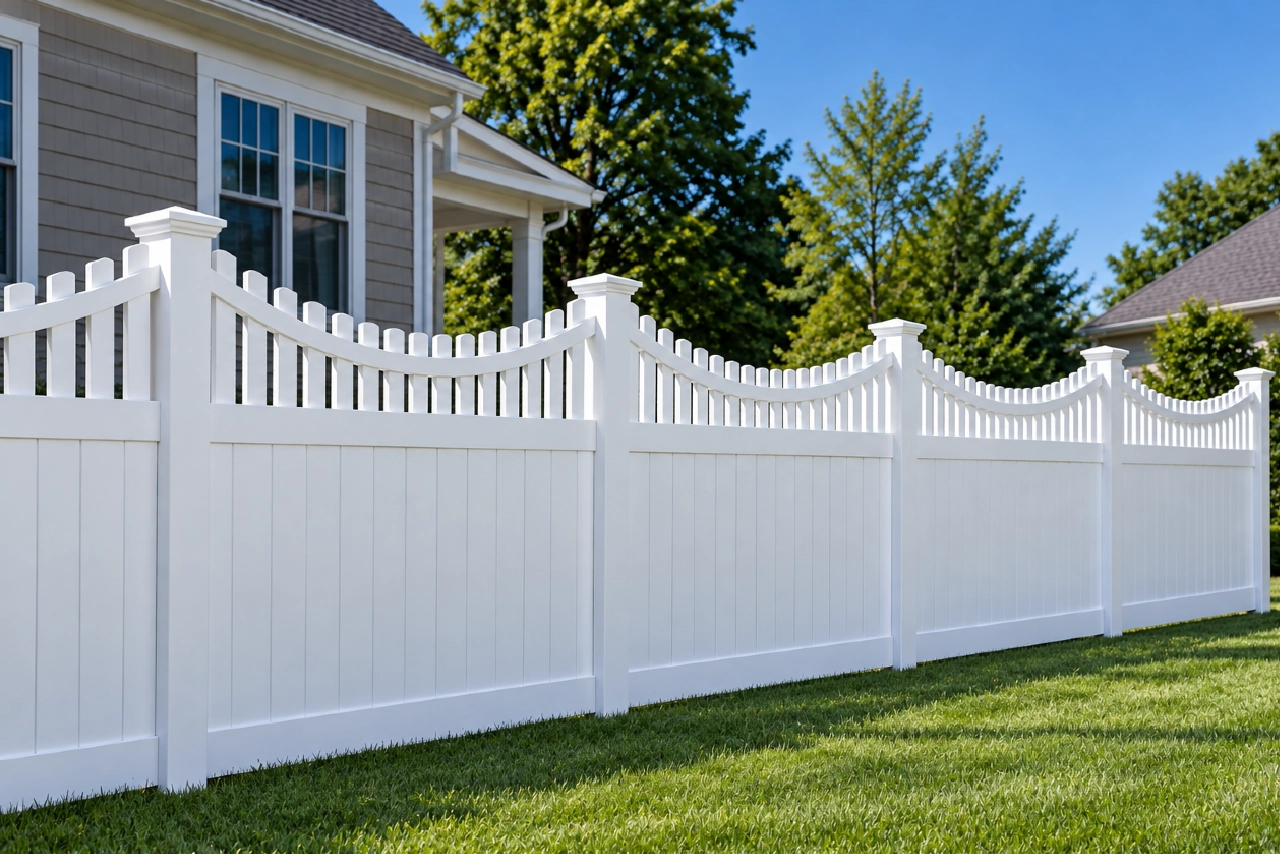 Scalloped Essex Vinyl Fence